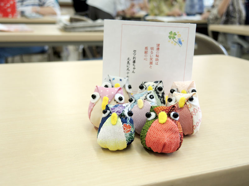 栗屋さんが作った「福老」たち=流山市